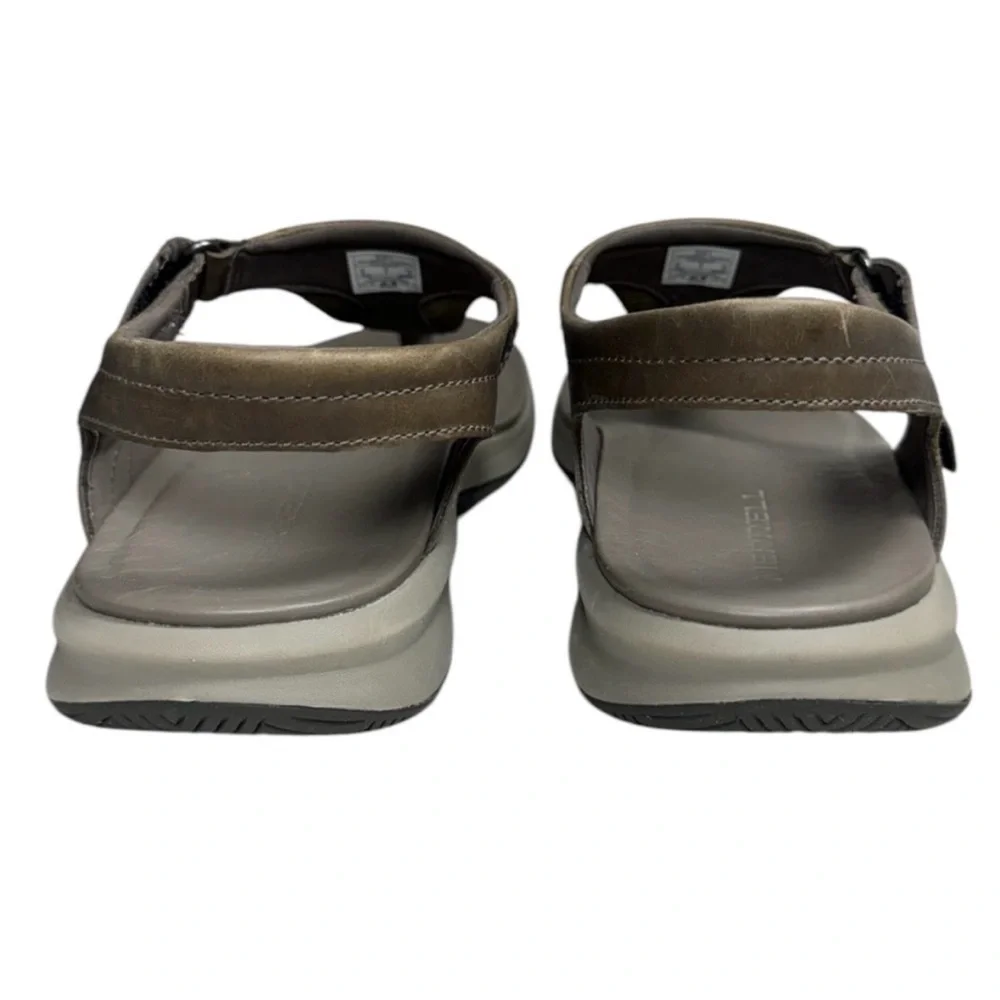Merrell Tideriser Luna Leather Adjustable T-Strap Brindle Thong Sandals Size 10 - Picture 6 of 15